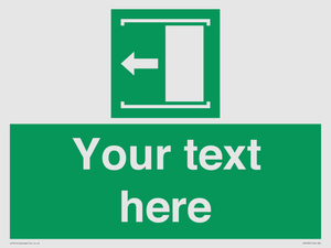 Custom Slide to Open Sign